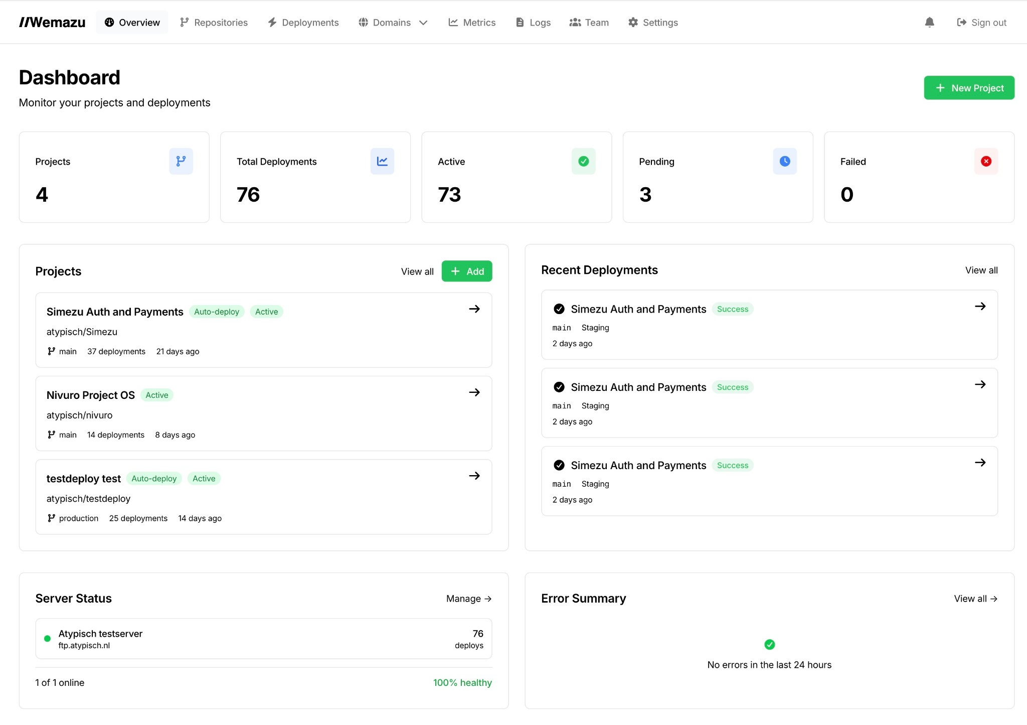Wemazu · deployment orchestration